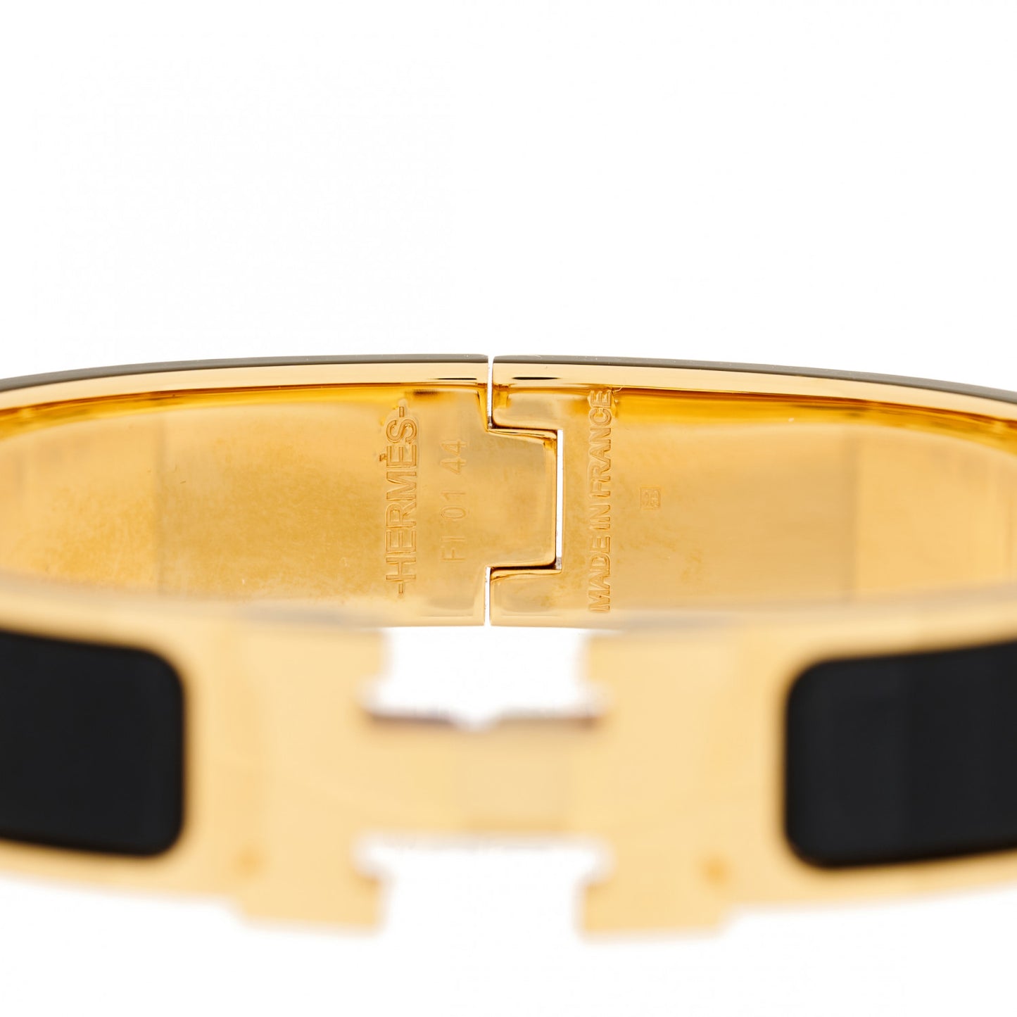Enamel Narrow Clic Clac H Bracelet PM Black