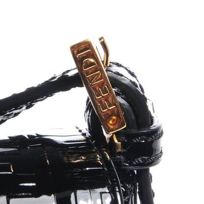 Fendi Patent FF Embossed Forever Mini Mama Baguette Black 4 of 13