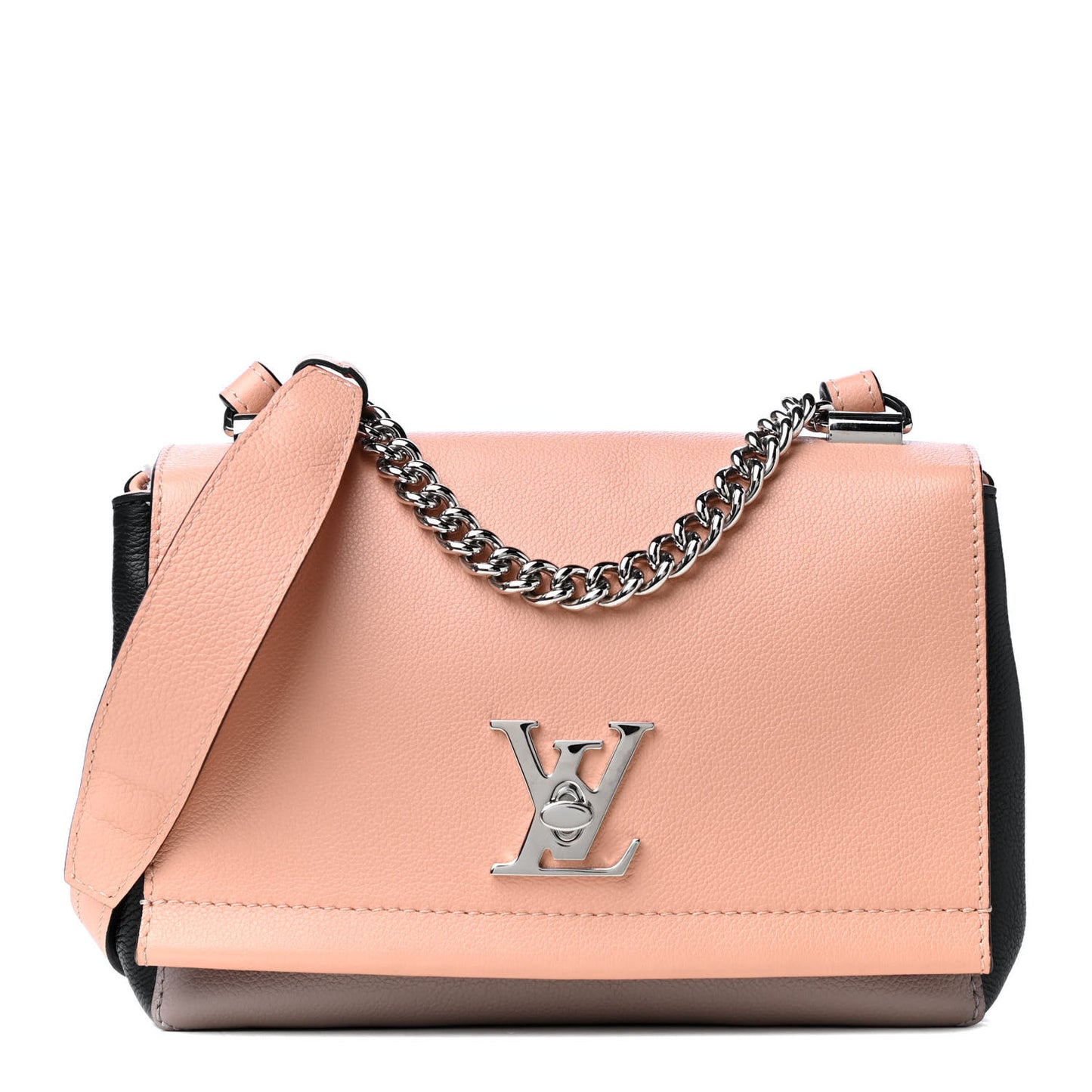 Calfskin Lockme II Chain Bag BB Venus Pink Black Magnolia