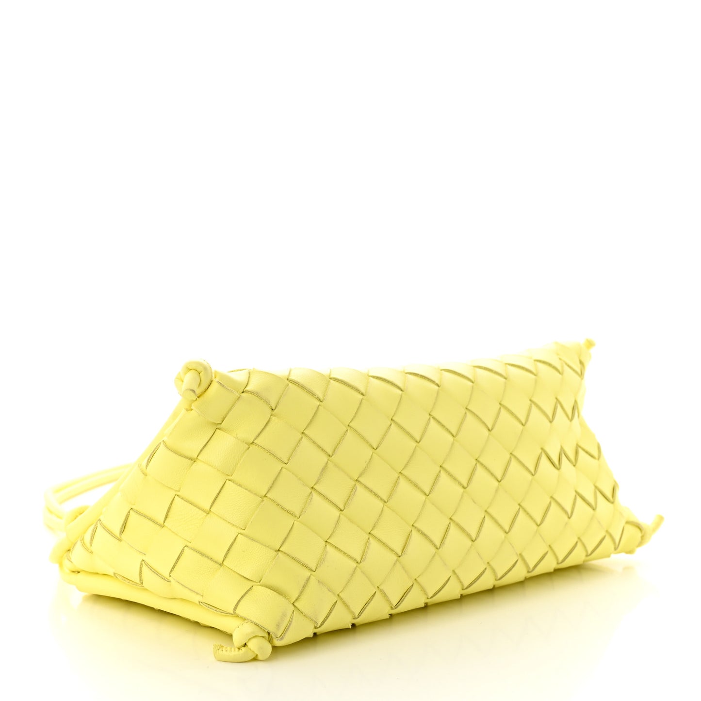 Nappa Intrecciato Pouch On Strap Lantern Gold