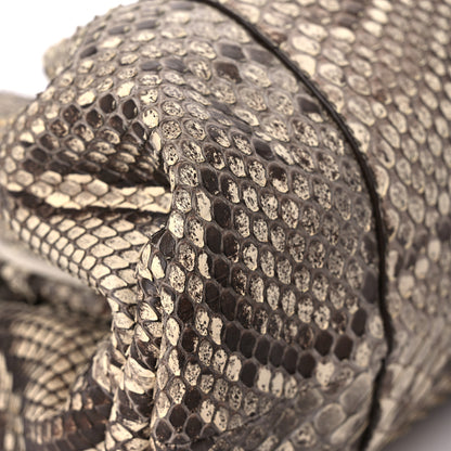 Bottega Veneta Python The Pouch Oversized Clutch Naturale 7 of 11