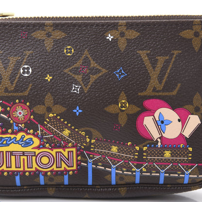 Louis Vuitton Monogram 2020 Christmas Animation Roller Coaster Mini Pochette Accessories Pivoine 10 of 11