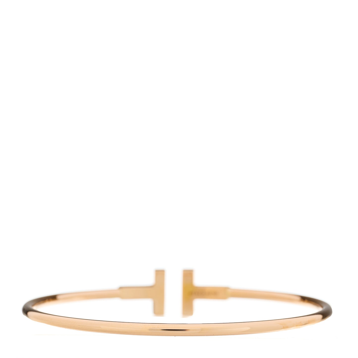 18K Rose Gold Diamond T Wire Bracelet