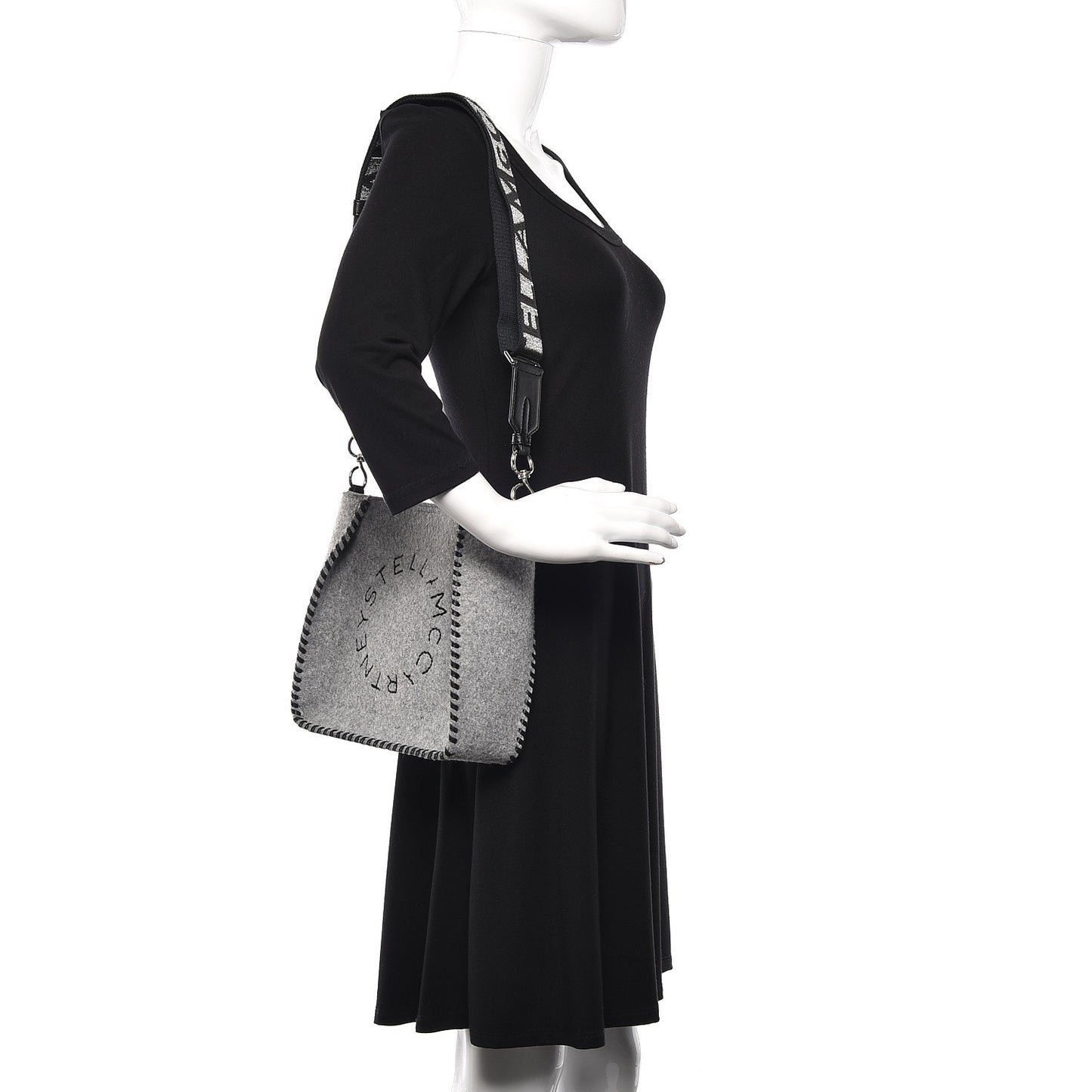 Eco Felt Mini Logo Crossbody Smoke Slate