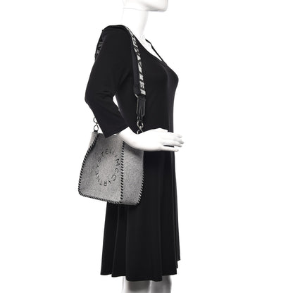 Stella McCartney Eco Felt Mini Logo Crossbody Smoke Slate 2 of 10
