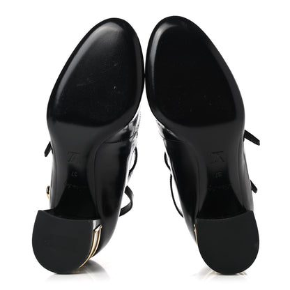 Louis Vuitton Glazed Calfskin Bliss Multistrap Pumps 37 Black 5 of 8