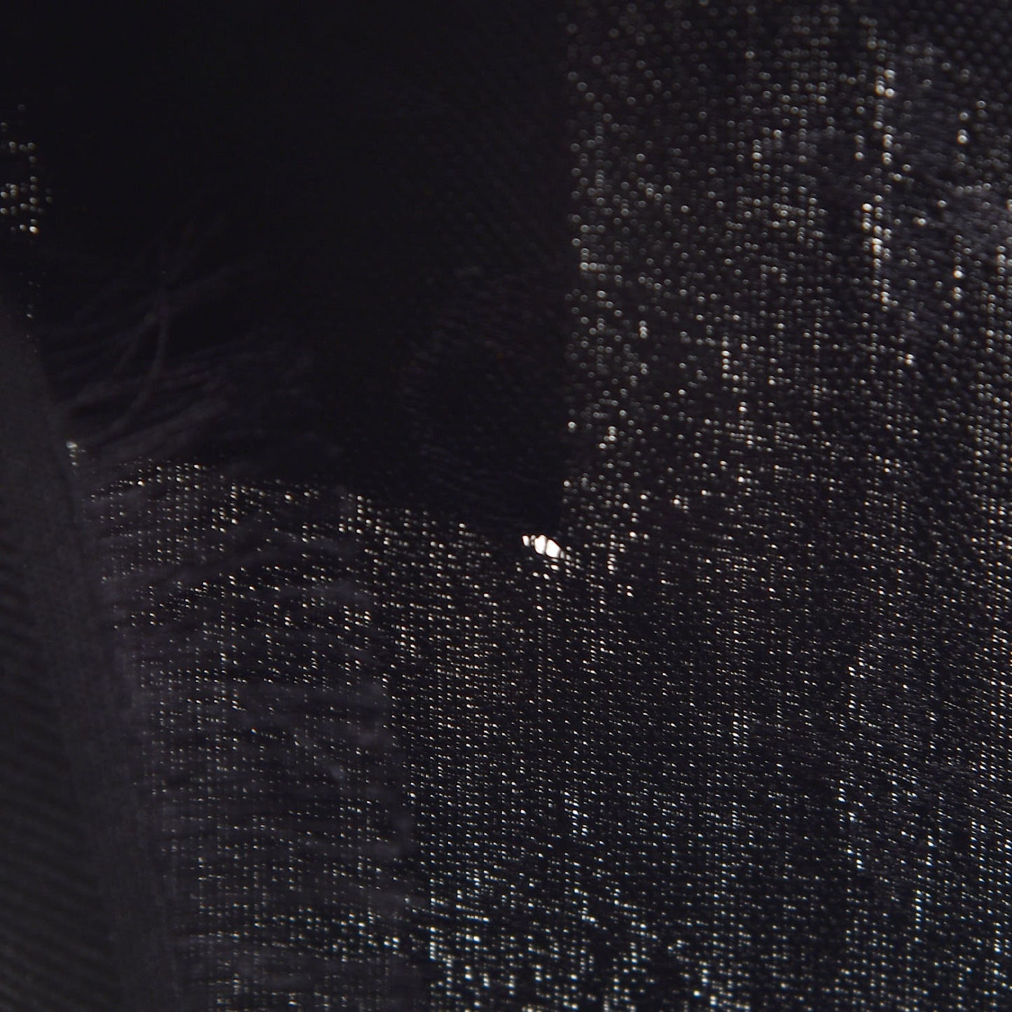 Silk Wool Monogram Shawl Black