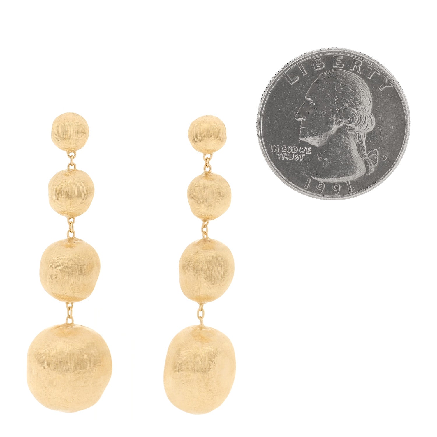 Marco Bicego 18K Yellow Gold Africa 4 Drop Earrings 2 of 4
