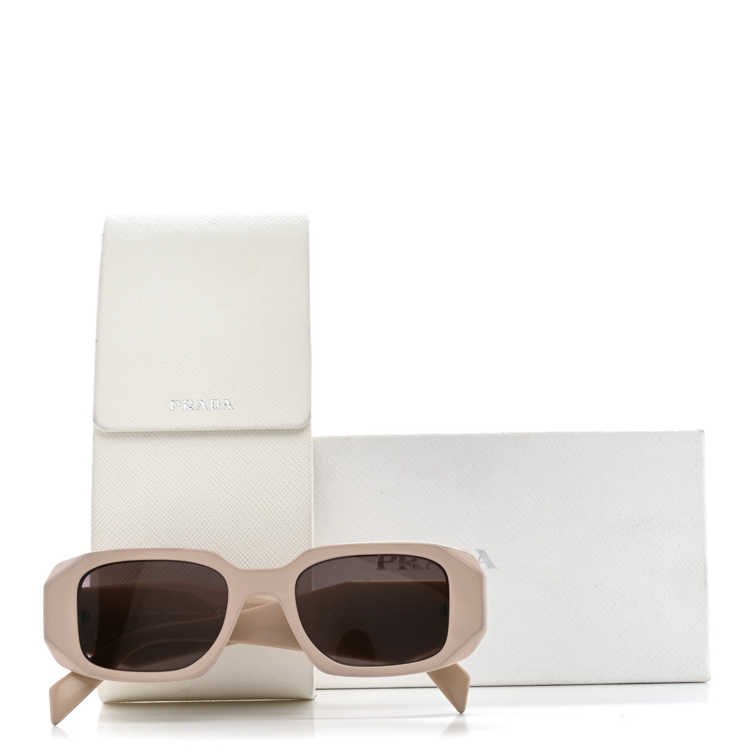 Prada Acetate Symbole Sunglasses SPR 17W Plum Beige 7 of 7