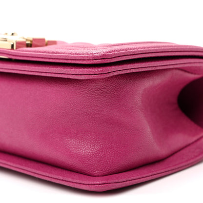 Chanel Caviar Quilted Small Boy Flap Dark Pink 10 of 10