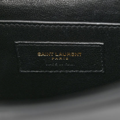 Saint Laurent Smooth Calfskin Monogram Medium Sulpice Shoulder Bag Black 7 of 13