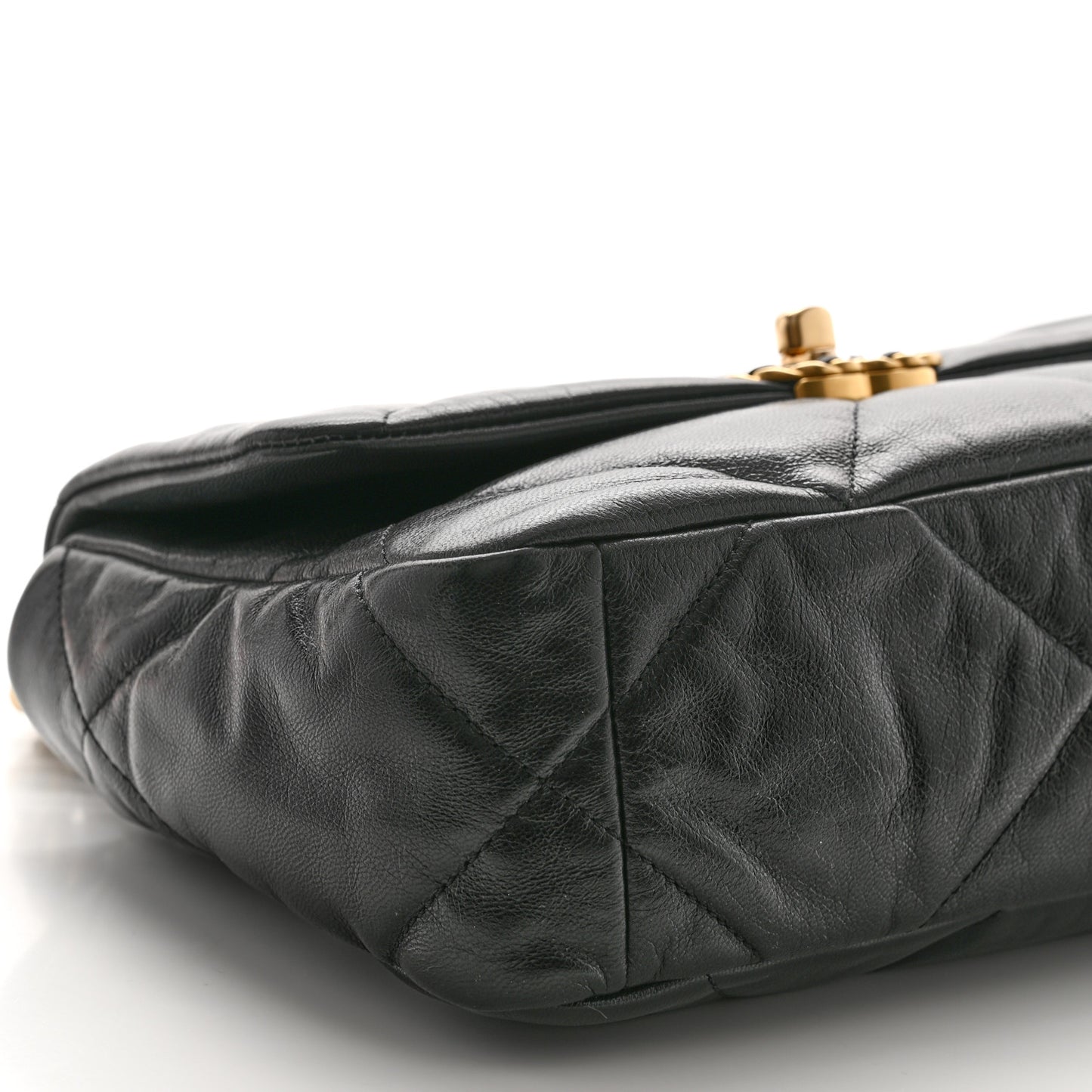 Goatskin Quilted Medium Chanel 19 Flap Black