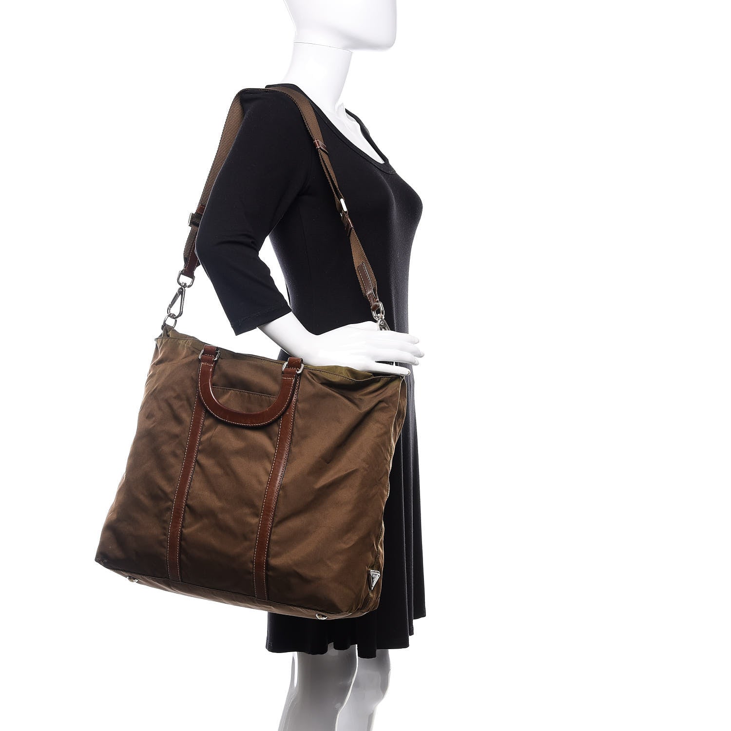 Prada Tessuto Nylon Viaggio Travel Bag Bruciato 2 of 12