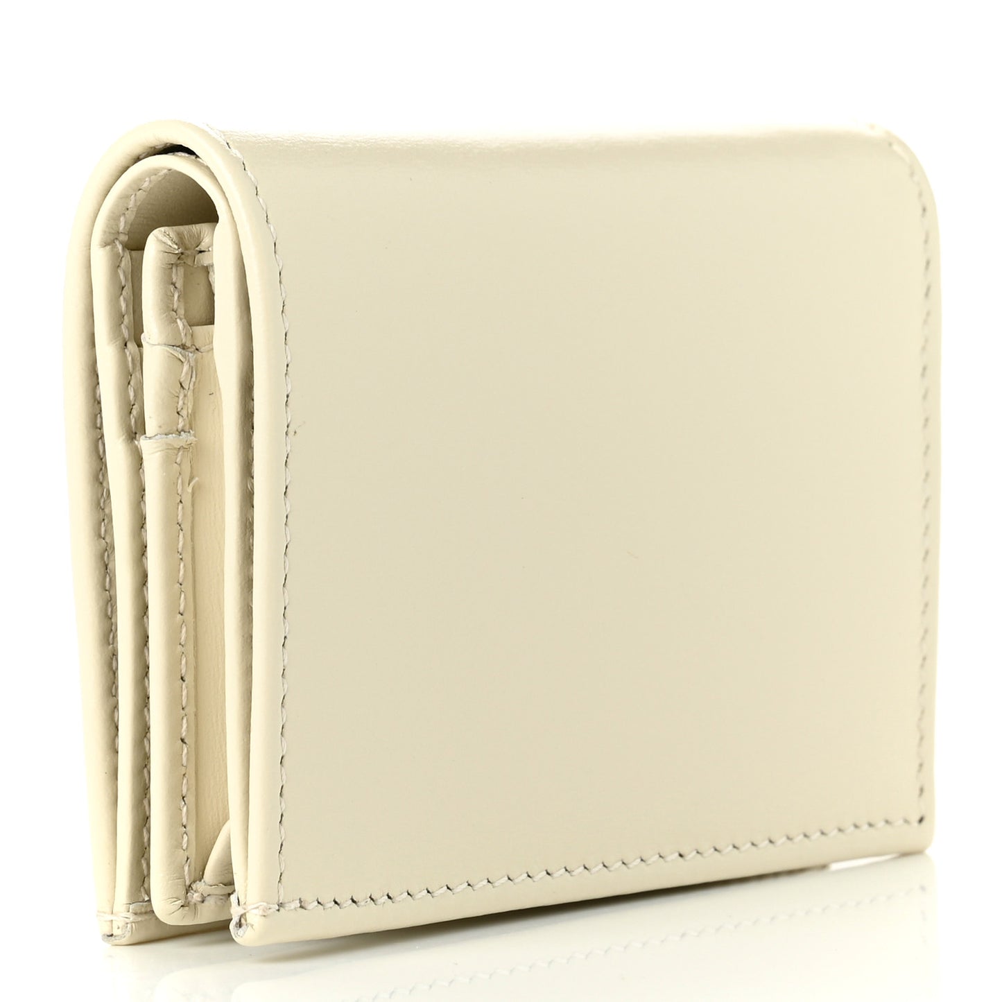 Boarded Plutone Calfskin Horsebit 1955 Card Case Wallet Mystic White