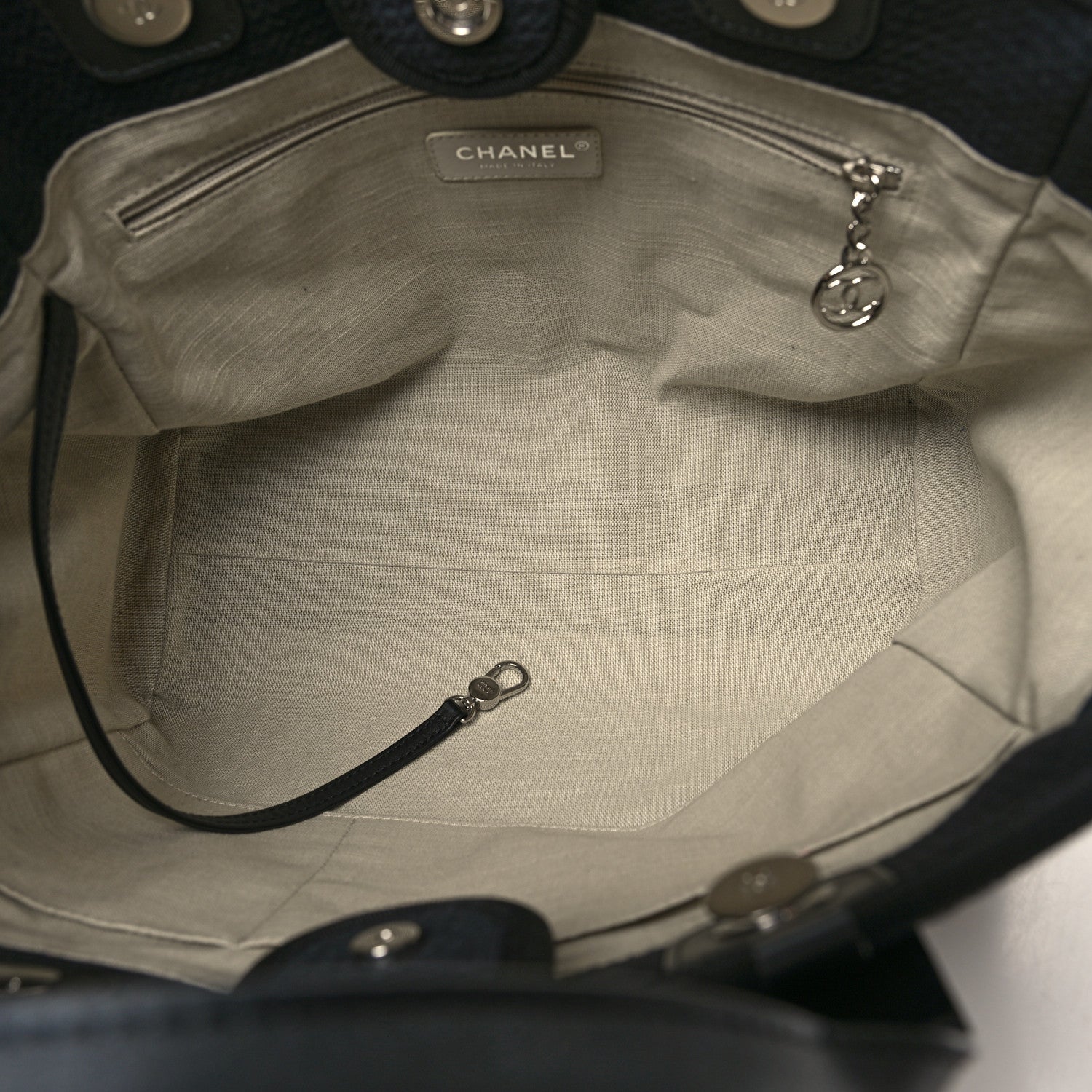 Chanel Mixed Fibers Small Deauville Tote Black 6 of 13