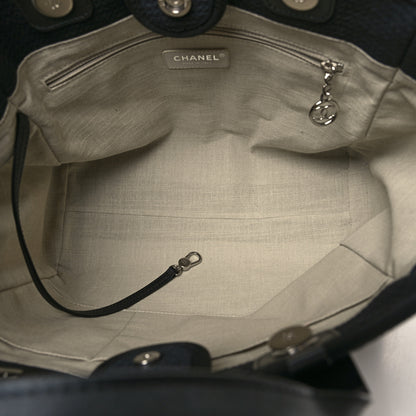 Chanel Mixed Fibers Small Deauville Tote Black 6 of 13