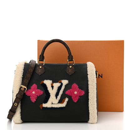 Louis Vuitton Calfskin Monogram Teddy Speedy Bandouliere 30 Black 11 of 11