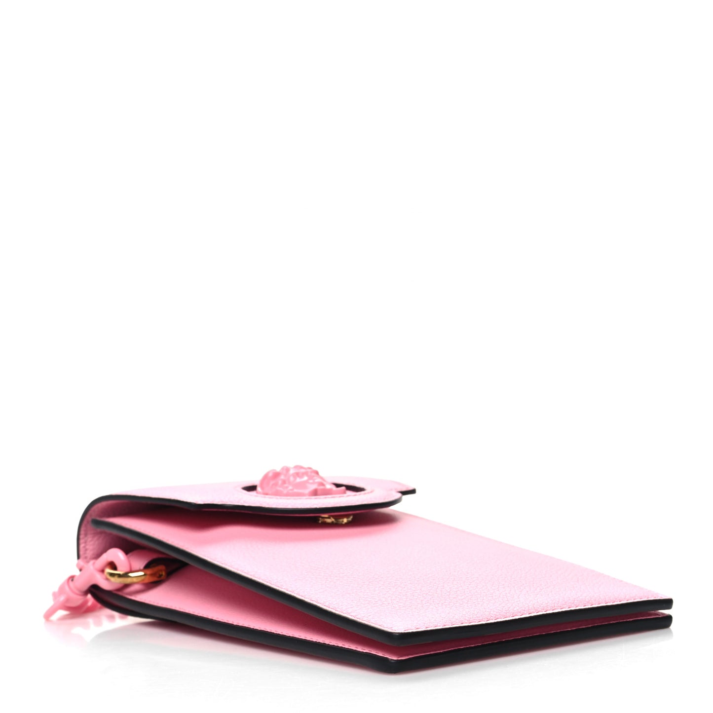 Calfskin La Medusa Chain Crossbody Phone Pouch Pink