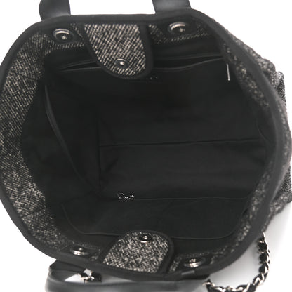 Chanel Mixed Fibers Calfskin Medium Deauville Tote Black 4 of 9