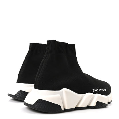 Balenciaga Neoprene Knit Womens Speed Sneakers 36 Black White 5 of 9