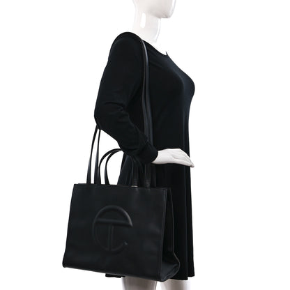 Telfar Vegan Leather Medium Shopping Bag Black 2 of 8