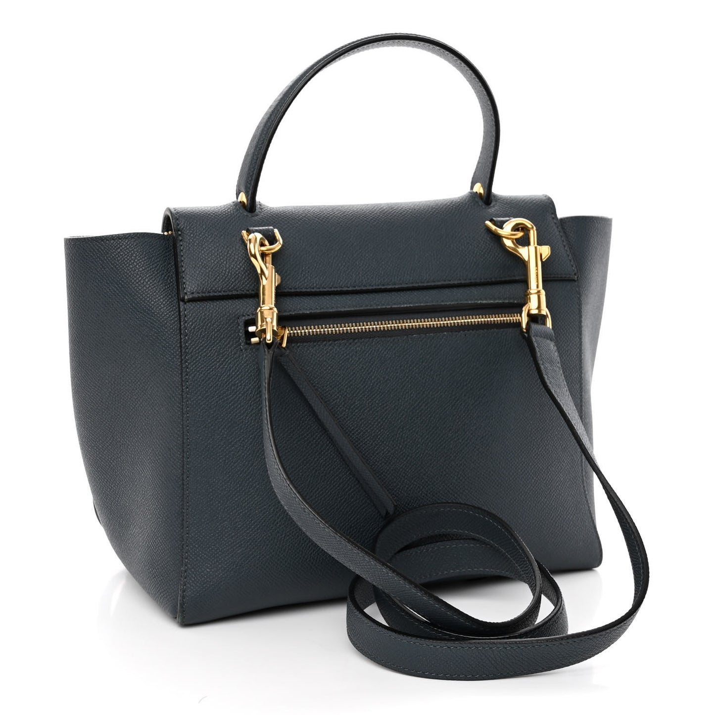 Baby Grained Calfskin Micro Belt Bag Steel Blue