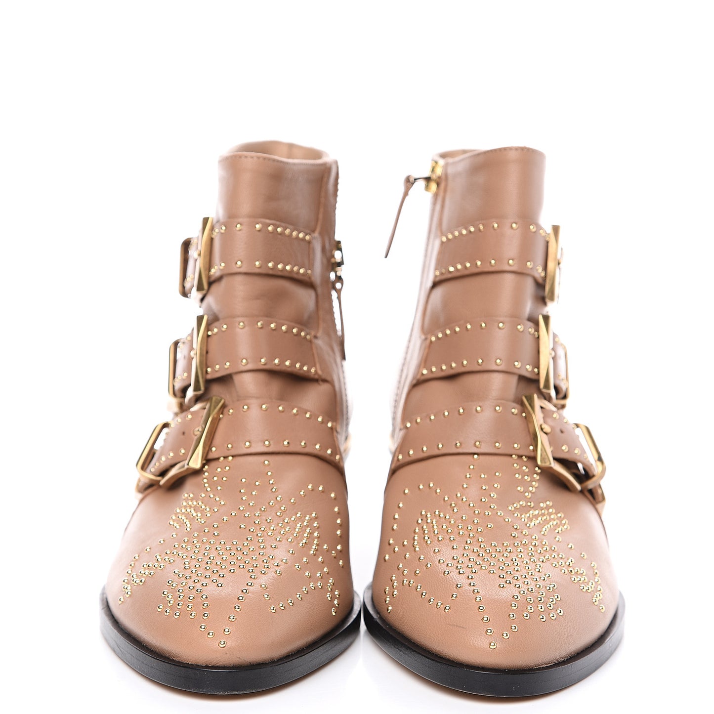 Nappa Sheepskin Studded Susanna Ankle Boots 35 Reef Shell