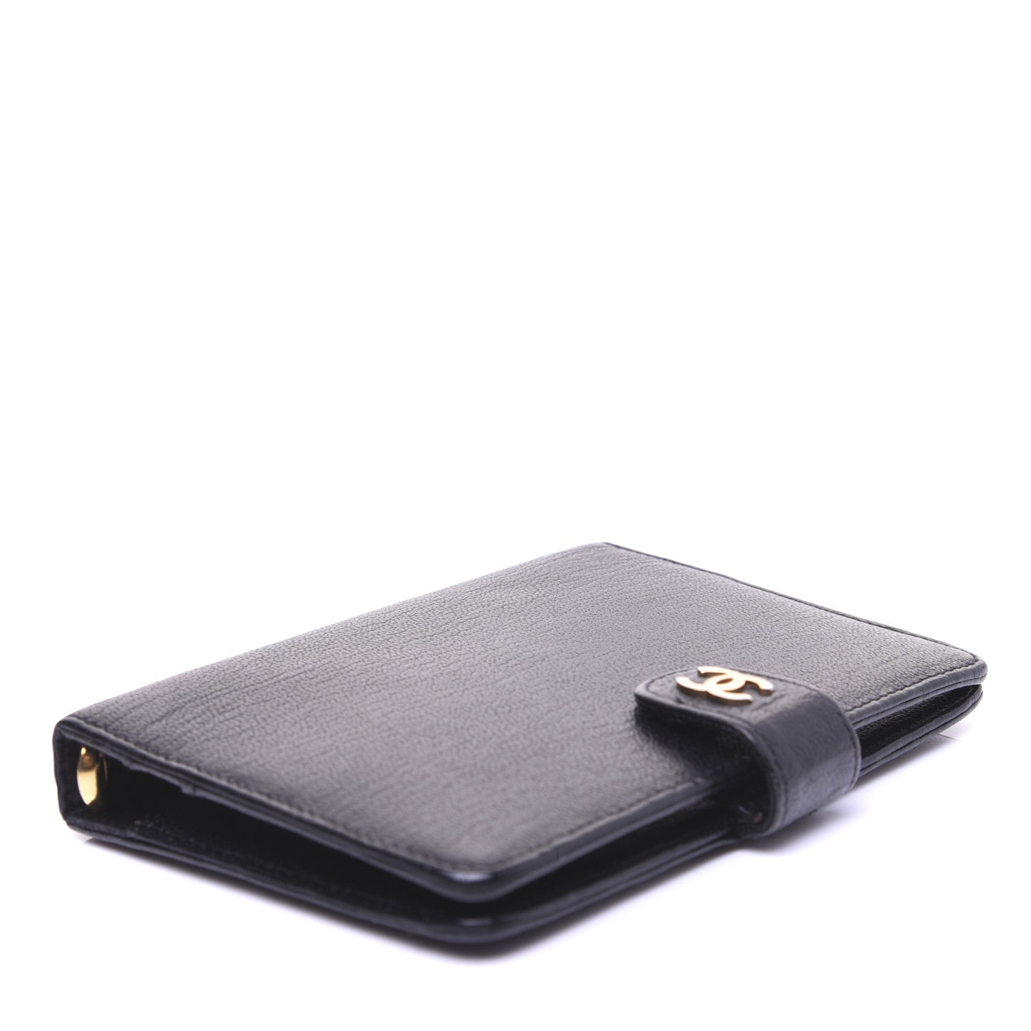 Chanel Goatskin Small Ring Agenda Planner Black 4 of 10