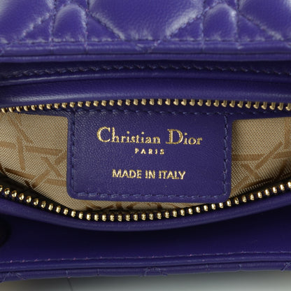 Christian Dior Lambskin Cannage Medium Lady Dior Purple 7 of 8