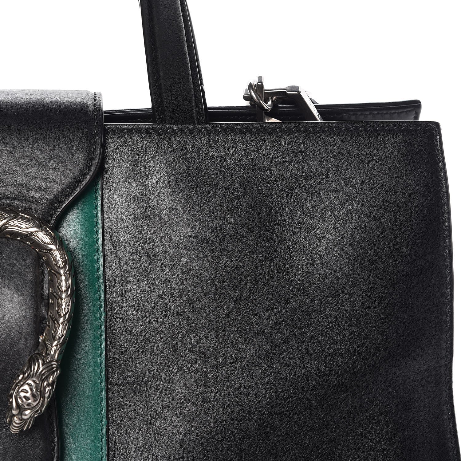 Gucci Calfskin Web Stripe Large Dionysus Tote Bag Black 9 of 34