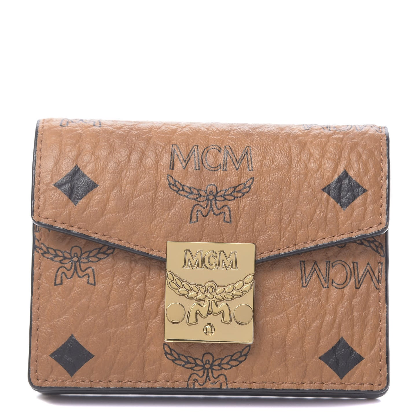Visetos Mini Accordion Card Wallet Cognac