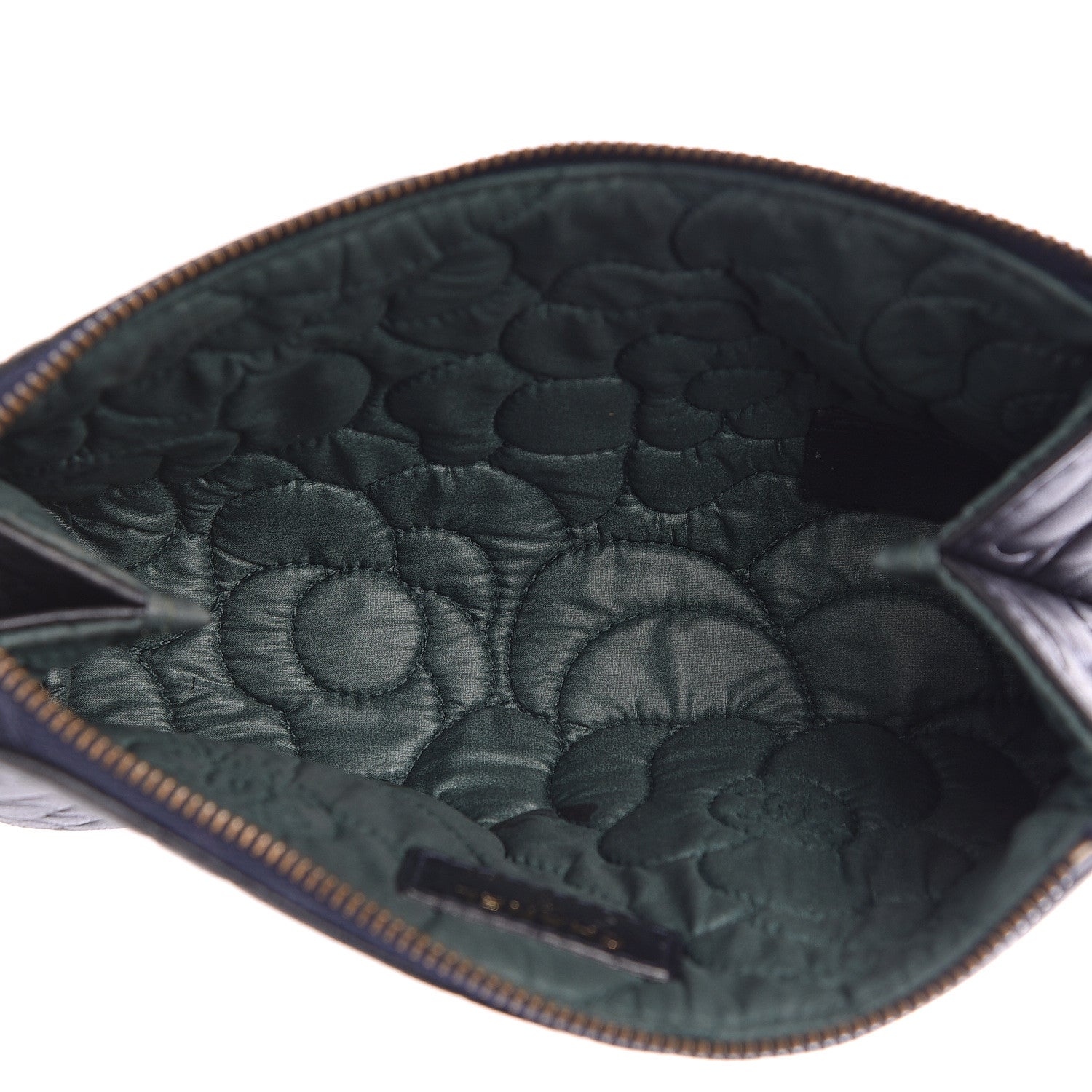 Chanel Lambskin Camellia Embossed Cosmetic Case Dark Blue 5 of 9