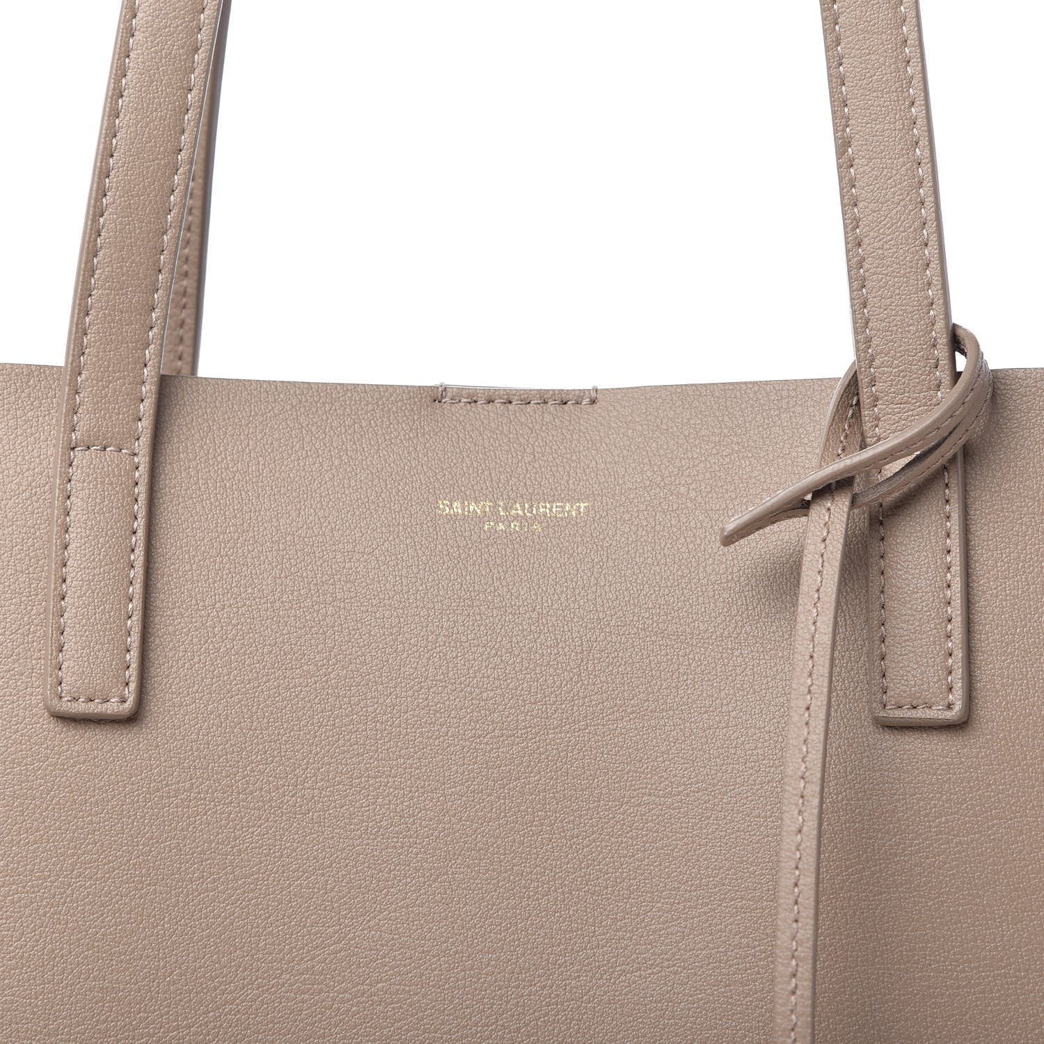 Saint Laurent Calfskin Large Shopping Tote Dark Beige 9 of 9