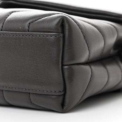 Saint Laurent Calfskin Y Quilted Monogram Toy Loulou Crossbody Bag Storm 11 of 11
