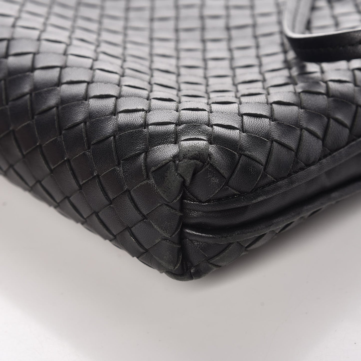 Nappa Intrecciato Pillow Crossbody Messenger Black