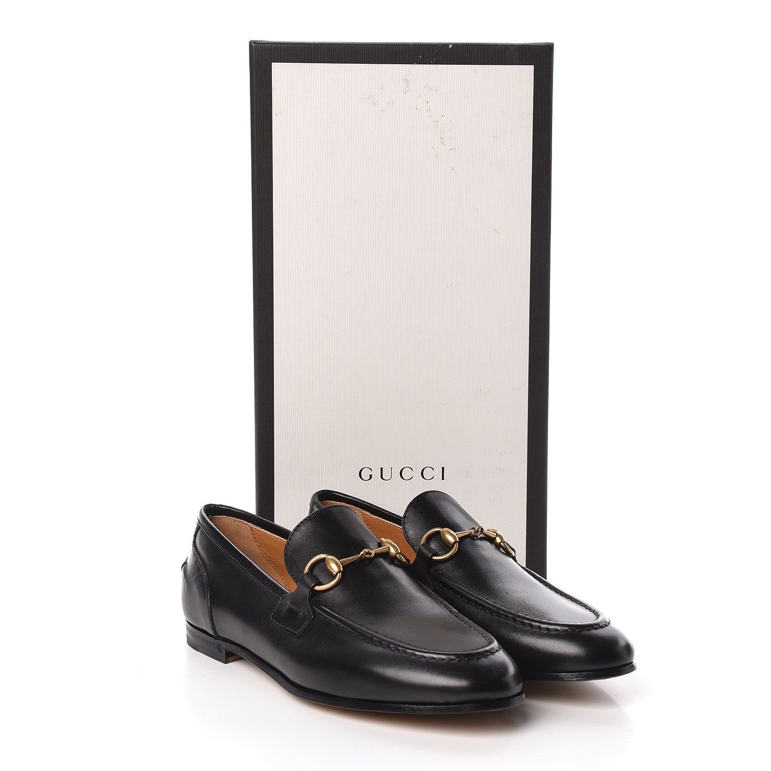 Gucci Calfskin Womens Jordaan Loafers 34 Black 9 of 9