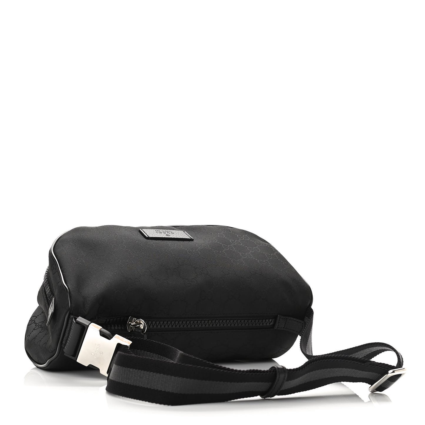 Nylon Monogram Fanny Pack Belt Bag Black