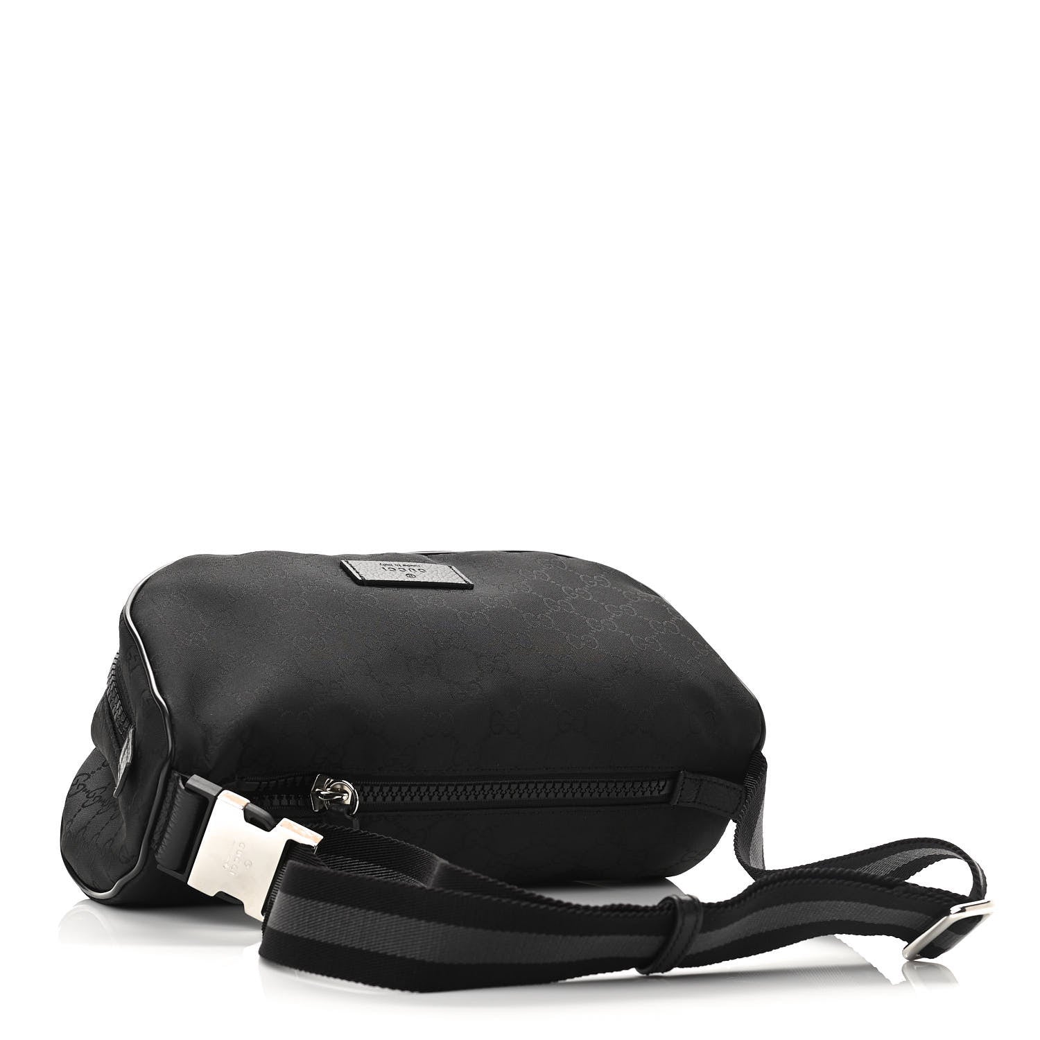 Gucci Nylon Monogram Fanny Pack Belt Bag Black 3 of 10