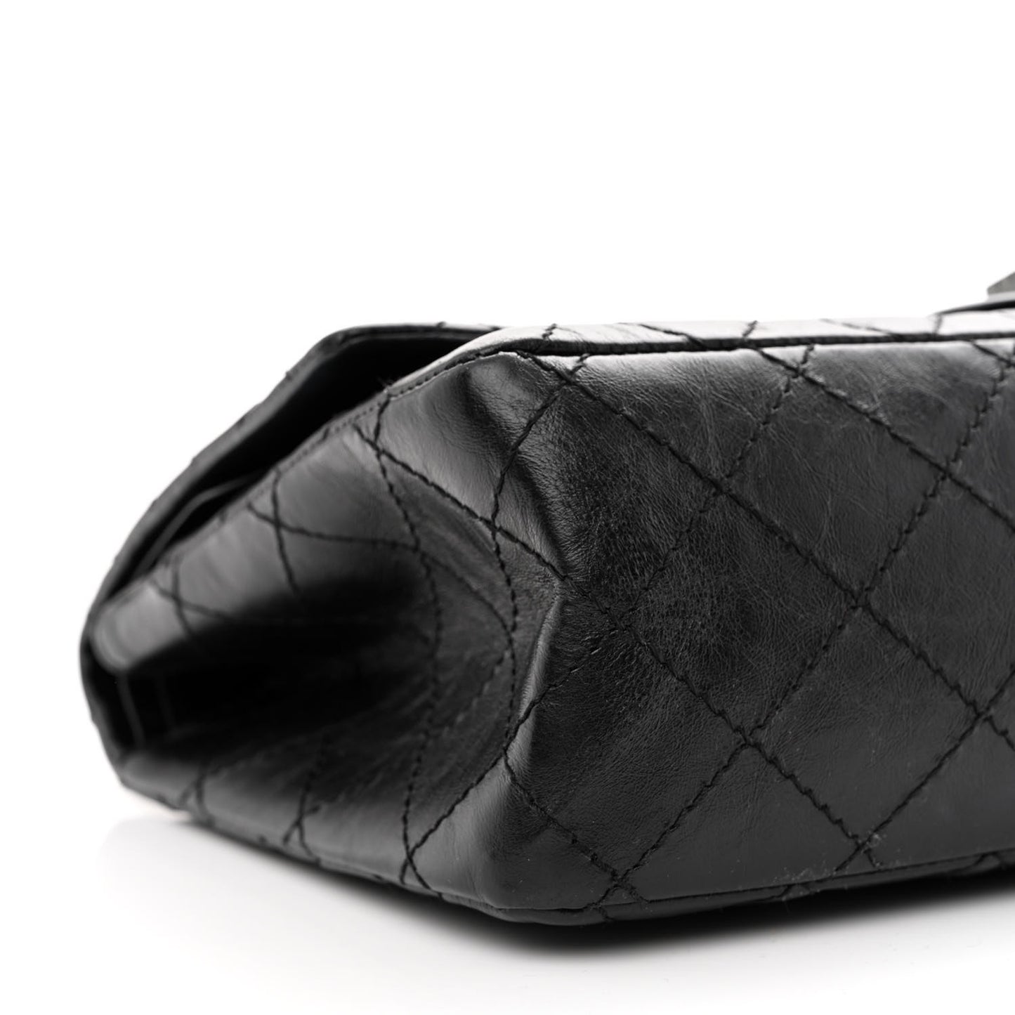 Aged Calfskin Quilted 2.55 Reissue 226 Flap So Black