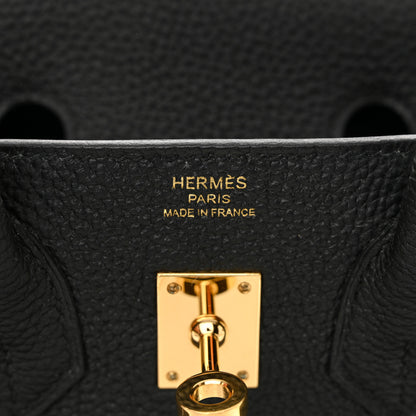 Hermes Togo Birkin 25 Black 6 of 14