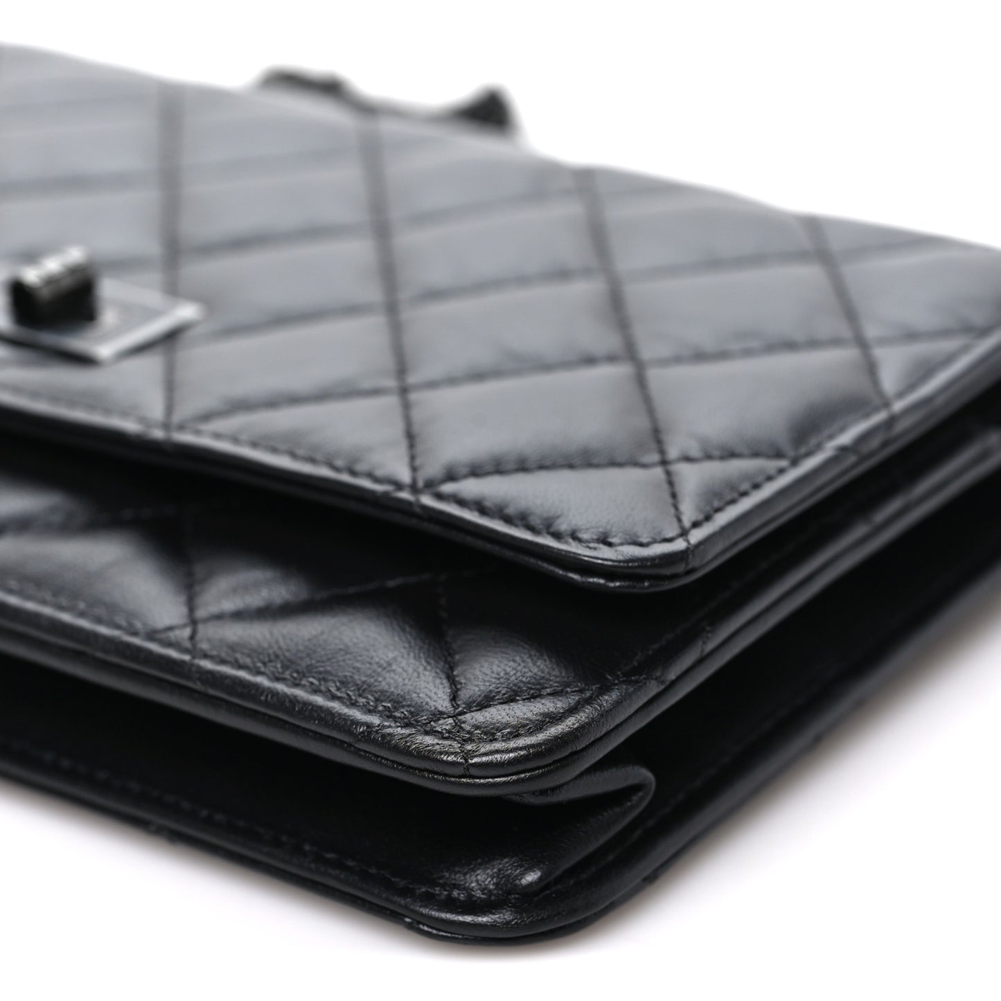 Aged Calfskin Quilted Reissue Wallet On Chain WOC So Black