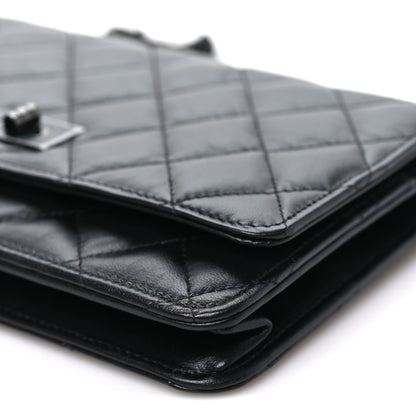 Chanel Aged Calfskin Quilted Reissue Wallet On Chain WOC So Black 11 of 12