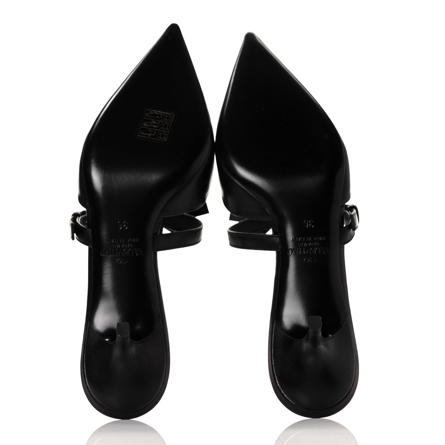 Nappa French Bow 45mm Mules 36 Black