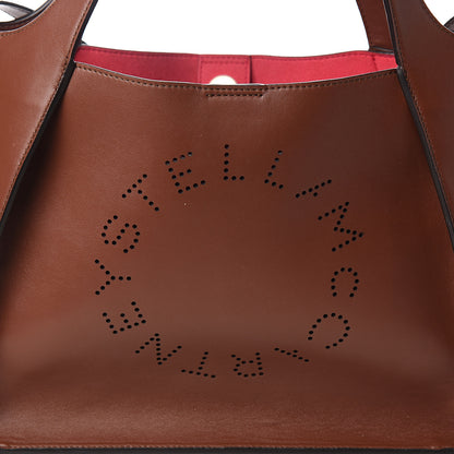 Stella McCartney Eco Alter Nappa Perforated Logo Satchel Cinnamon 9 of 9