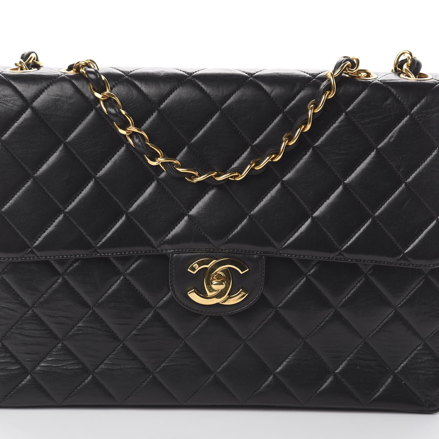 Chanel Lambskin Quilted Jumbo Single Flap Black 10 of 10