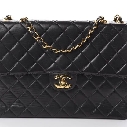 Chanel Lambskin Quilted Jumbo Single Flap Black 10 of 10