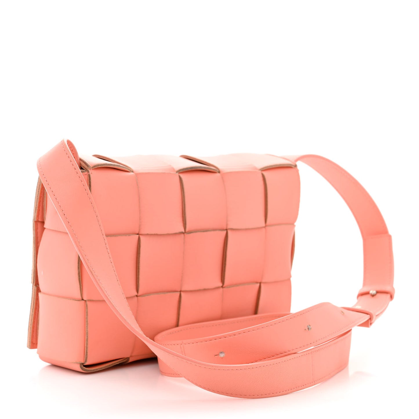 Nappa Maxi Intreccio Cassette Bag Peach