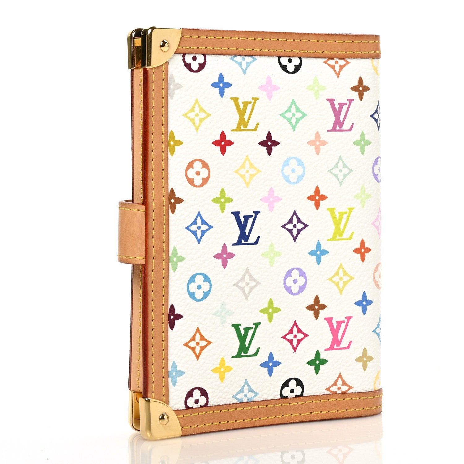 Louis Vuitton Monogram Multicolor Small Ring Agenda Cover White 3 of 6