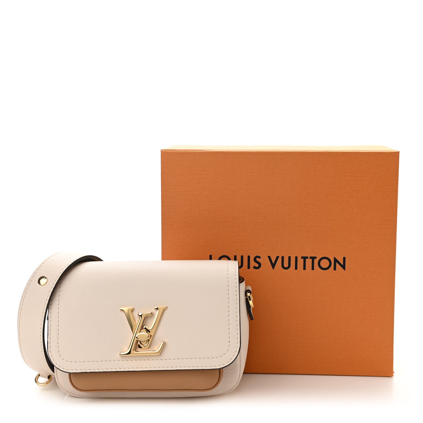 Grained Calfskin Lockme Tender Quartz