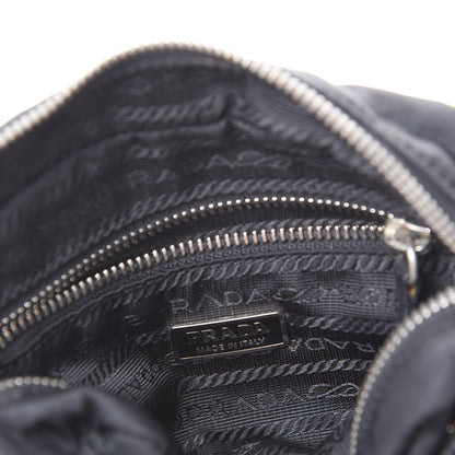 Prada Soft Calfskin Saffiano Nylon Shoulder Bag Black 5 of 9